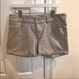Khaki Denim Shorts